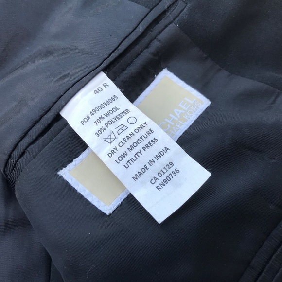 Michael Kors Men Blazer Black Sport Coat Jacket - Picture 8 of 8